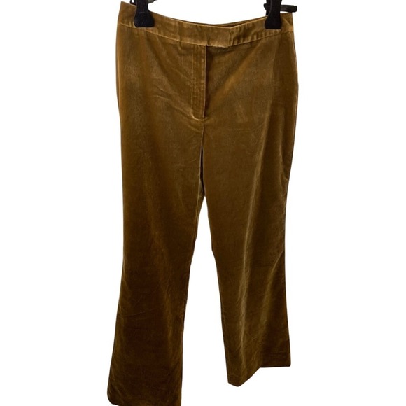 Brooks Brothers Brown Velvet Pants Womens Size 8 Tailored Bomberg Lining Cotton - Picture 2 of 7